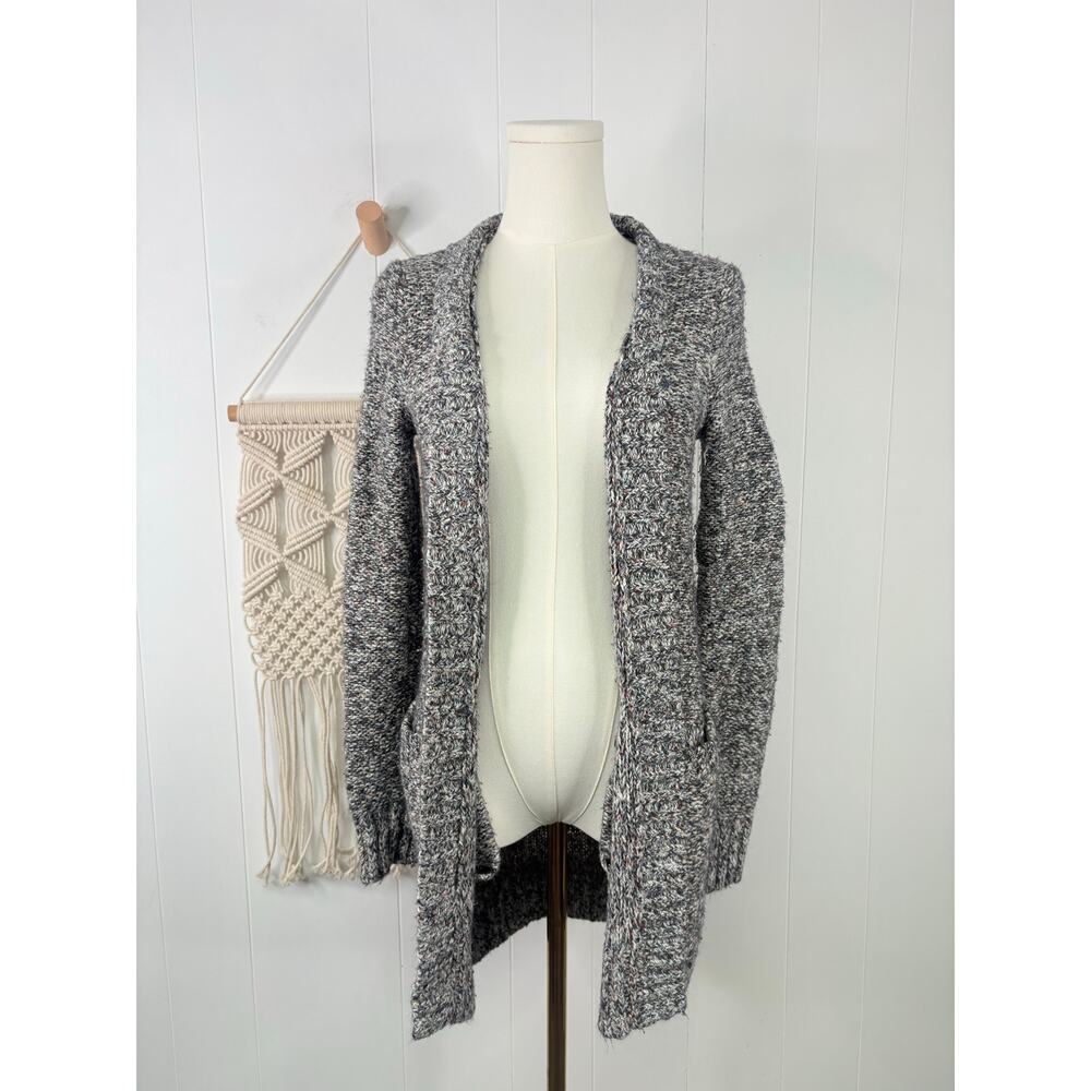 ‼️3/$30‼️ Hollister Gray Marled Knit Cardigan Sweater XS Open Front